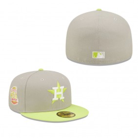 Men's Houston Astros New Era Gray Green 50th Anniversary Cyber 59FIFTY Fitted Hat