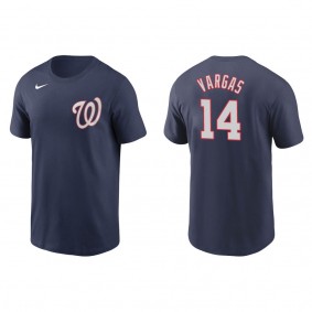 Men's Washington Nationals Ildemaro Vargas Navy Name & Number T-Shirt