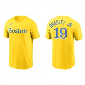 Men's Boston Red Sox Jackie Bradley Jr. Gold 2021 City Connect Wordmark T-Shirt