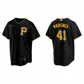 Men's Pittsburgh Pirates Jake Marisnick Black Replica Alternate Jersey