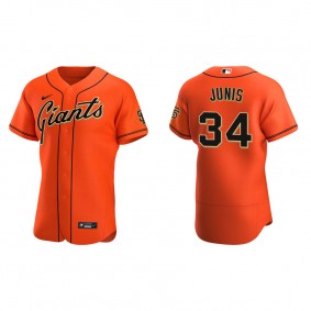 Men's San Francisco Giants Jakob Junis Orange Authentic Alternate Jersey