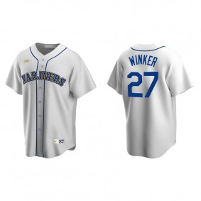 Men's Seattle Mariners Jesse Winker White Cooperstown Collection Home Jersey
