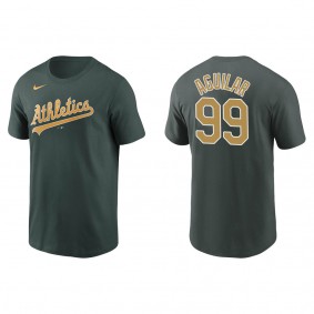 Men's Jesus Aguilar Oakland Athletics Green Name & Number T-Shirt