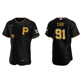 Men's Pittsburgh Pirates Ji-Man Choi Black Authentic Alternate Jersey