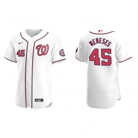 Men's Joey Meneses Washington Nationals White Authentic Home Jersey