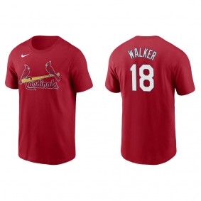 Men's Jordan Walker St. Louis Cardinals Red Name & Number T-Shirt