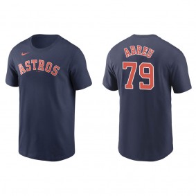 Men's Houston Astros Jose Abreu Navy Name & Number T-Shirt