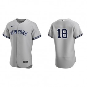 Men's New York Yankees Jose Peraza Gray Authentic Road Jersey