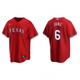 Men's Josh Jung Texas Rangers Red Replica Alternate Jersey
