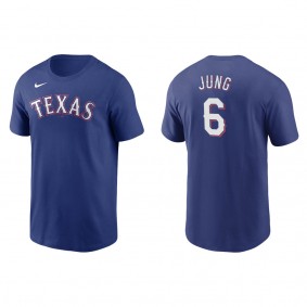 Men's Josh Jung Texas Rangers Royal Name & Number T-Shirt