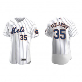 Men's New York Mets Justin Verlander White Authentic Home Jersey