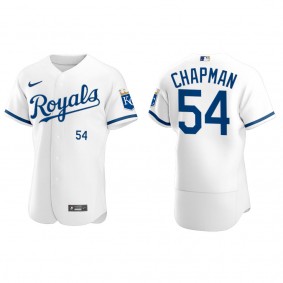 Men's Aroldis Chapman Kansas City Royals White Authentic Jersey