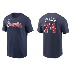Men's Atlanta Braves Kenley Jansen Navy Name & Number Nike T-Shirt