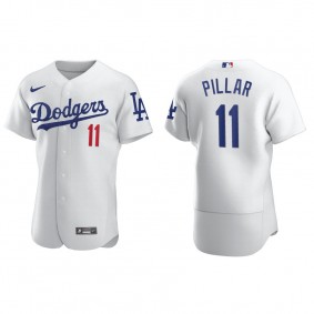 Men's Los Angeles Dodgers Kevin Pillar White Authentic Home Jersey