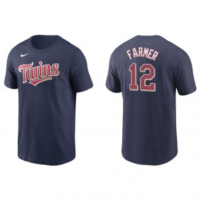 Men's Minnesota Twins Kyle Farmer Navy Name & Number T-Shirt