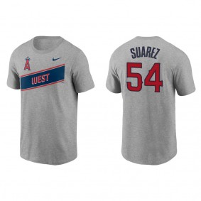 Men's Jose Suarez Los Angeles Angels Gray Little League Classic Wordmark T-Shirt