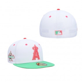 Men's Los Angeles Angels White Green Watermelon Lolli 59FIFTY Fitted Hat