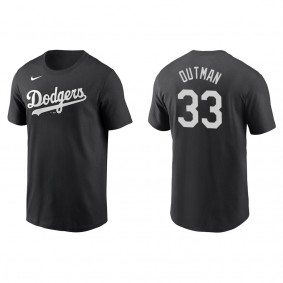 Men's James Outman Los Angeles Dodgers Black Name & Number T-Shirt
