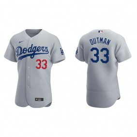 Men's James Outman Los Angeles Dodgers Gray Authentic Alternate Jersey