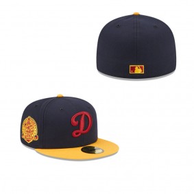 Men's Los Angeles Dodgers Navy Gold 60th Anniversary Primary Logo 59FIFTY Fitted Hat