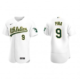 Men's Oakland Athletics Manny Pina White Authentic Home Jersey