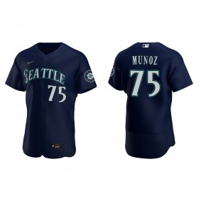 Men's Andres Munoz Seattle Mariners Navy Authentic Jersey