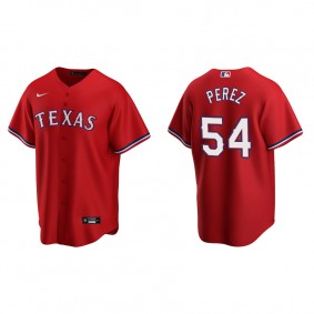 Men's Texas Rangers Martin Perez Red Replica Alternate Jersey