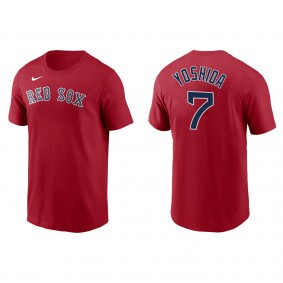 Men's Masataka Yoshida Boston Red Sox Red Name & Number T-Shirt