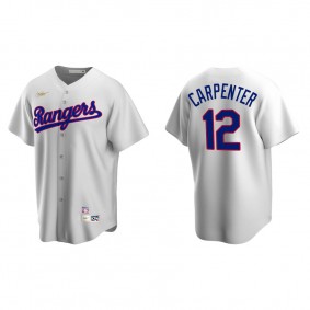 Men's Texas Rangers Matt Carpenter White Cooperstown Collection Home Jersey