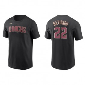 Men's Arizona Diamondbacks Matt Davidson Black Name & Number Nike T-Shirt