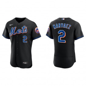 Men's Omar Narvaez New York Mets Black Authentic Alternate Jersey