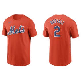 Men's Omar Narvaez New York Mets Orange Name & Number T-Shirt