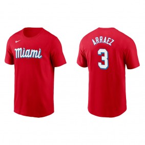 Men's Luis Arraez Miami Marlins Red City Connect Wordmark T-Shirt