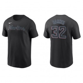Men's Matt Barnes Miami Marlins Black Name & Number T-Shirt