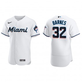 Men's Matt Barnes Miami Marlins White Authentic Home Jersey