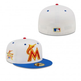 Men's Miami Marlins White Royal 2017 MLB All-Star Game Cherry Lolli 59FIFTY Fitted Hat