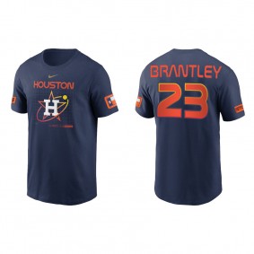 Men's Houston Astros Michael Brantley Navy 2022 City Connect Velocity T-Shirt