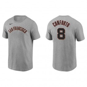 Men's Michael Conforto San Francisco Giants Gray Name & Number T-Shirt