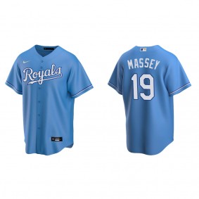 Men's Michael Massey Kansas City Royals Light Blue Replica Alternate Jersey