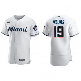 Men's Miami Marlins Miguel Rojas White Authentic Home Jersey