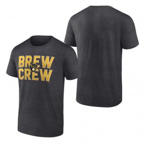 Men's Milwaukee Brewers Charcoal Brew Crew Fancy T-Shirt