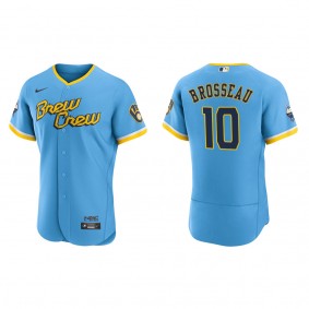 Men's Mike Brosseau Milwaukee Brewers Powder Blue City Connect Authentic Jersey