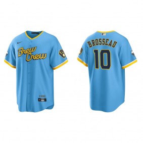 Men's Mike Brosseau Milwaukee Brewers Powder Blue City Connect Replica Jersey