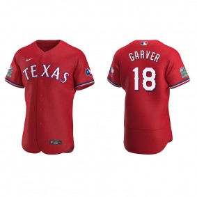 Men's Texas Rangers Mitch Garver Scarlet Authentic Alternate Jersey
