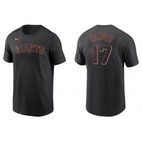 Men's San Francisco Giants Mitch Haniger Black Name & Number T-Shirt