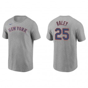 Men's Brooks Raley New York Mets Gray Name & Number T-Shirt