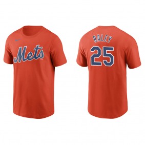 Men's Brooks Raley New York Mets Orange Name & Number T-Shirt