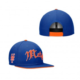 Men's New York Mets Fanatics Branded Royal Iconic Old English Snapback Hat