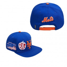 Men's New York Mets Pro Standard Royal 1986 World Series Double City Pink Undervisor Snapback Hat