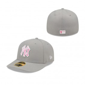 Men's New York Yankees New Era Gray 2022 Mother's Day On-Field Low Profile 59FIFTY Fitted Hat